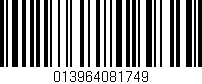 Código de barras (EAN, GTIN, SKU, ISBN): '013964081749'