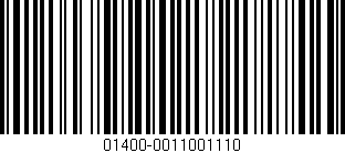 Código de barras (EAN, GTIN, SKU, ISBN): '01400-0011001110'