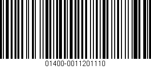 Código de barras (EAN, GTIN, SKU, ISBN): '01400-0011201110'