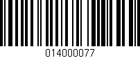 Código de barras (EAN, GTIN, SKU, ISBN): '014000077'