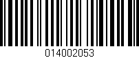 Código de barras (EAN, GTIN, SKU, ISBN): '014002053'
