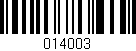 Código de barras (EAN, GTIN, SKU, ISBN): '014003'