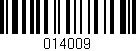 Código de barras (EAN, GTIN, SKU, ISBN): '014009'