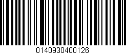 Código de barras (EAN, GTIN, SKU, ISBN): '0140930400126'
