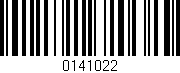 Código de barras (EAN, GTIN, SKU, ISBN): '0141022'