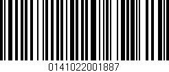 Código de barras (EAN, GTIN, SKU, ISBN): '0141022001887'