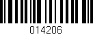 Código de barras (EAN, GTIN, SKU, ISBN): '014206'