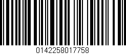 Código de barras (EAN, GTIN, SKU, ISBN): '0142258017758'