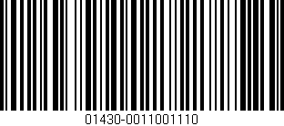 Código de barras (EAN, GTIN, SKU, ISBN): '01430-0011001110'