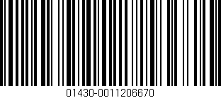 Código de barras (EAN, GTIN, SKU, ISBN): '01430-0011206670'