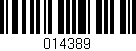 Código de barras (EAN, GTIN, SKU, ISBN): '014389'
