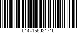 Código de barras (EAN, GTIN, SKU, ISBN): '0144159031710'