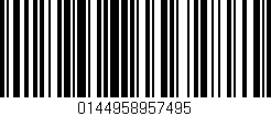 Código de barras (EAN, GTIN, SKU, ISBN): '0144958957495'