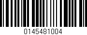 Código de barras (EAN, GTIN, SKU, ISBN): '0145481004'