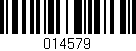 Código de barras (EAN, GTIN, SKU, ISBN): '014579'