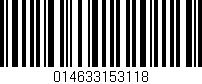 Código de barras (EAN, GTIN, SKU, ISBN): '014633153118'
