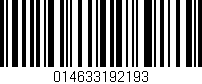 Código de barras (EAN, GTIN, SKU, ISBN): '014633192193'