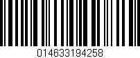 Código de barras (EAN, GTIN, SKU, ISBN): '014633194258'