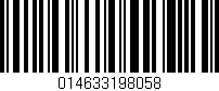Código de barras (EAN, GTIN, SKU, ISBN): '014633198058'