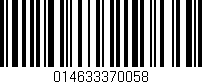 Código de barras (EAN, GTIN, SKU, ISBN): '014633370058'
