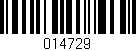 Código de barras (EAN, GTIN, SKU, ISBN): '014729'