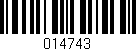 Código de barras (EAN, GTIN, SKU, ISBN): '014743'