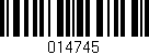 Código de barras (EAN, GTIN, SKU, ISBN): '014745'