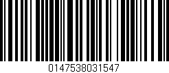 Código de barras (EAN, GTIN, SKU, ISBN): '0147538031547'