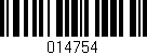 Código de barras (EAN, GTIN, SKU, ISBN): '014754'