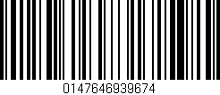 Código de barras (EAN, GTIN, SKU, ISBN): '0147646939674'