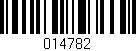Código de barras (EAN, GTIN, SKU, ISBN): '014782'