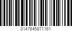 Código de barras (EAN, GTIN, SKU, ISBN): '0147845971161'