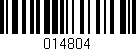 Código de barras (EAN, GTIN, SKU, ISBN): '014804'