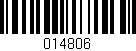 Código de barras (EAN, GTIN, SKU, ISBN): '014806'