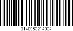 Código de barras (EAN, GTIN, SKU, ISBN): '0148953214034'