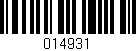 Código de barras (EAN, GTIN, SKU, ISBN): '014931'