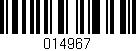 Código de barras (EAN, GTIN, SKU, ISBN): '014967'