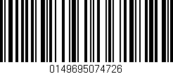 Código de barras (EAN, GTIN, SKU, ISBN): '0149695074726'