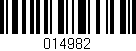 Código de barras (EAN, GTIN, SKU, ISBN): '014982'