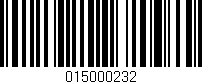 Código de barras (EAN, GTIN, SKU, ISBN): '015000232'