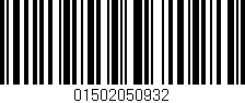 Código de barras (EAN, GTIN, SKU, ISBN): '01502050932'