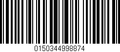 Código de barras (EAN, GTIN, SKU, ISBN): '0150344998874'