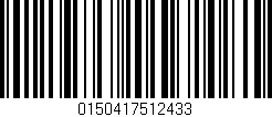 Código de barras (EAN, GTIN, SKU, ISBN): '0150417512433'