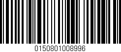 Código de barras (EAN, GTIN, SKU, ISBN): '0150801008996'
