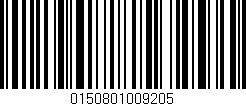 Código de barras (EAN, GTIN, SKU, ISBN): '0150801009205'