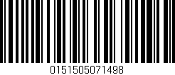 Código de barras (EAN, GTIN, SKU, ISBN): '0151505071498'