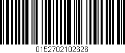 Código de barras (EAN, GTIN, SKU, ISBN): '0152702102626'