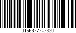 Código de barras (EAN, GTIN, SKU, ISBN): '0156677747639'