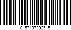 Código de barras (EAN, GTIN, SKU, ISBN): '0157187002515'
