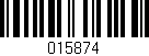 Código de barras (EAN, GTIN, SKU, ISBN): '015874'